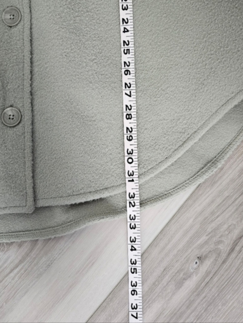 Hilary Radley Light Gray Button-Front Shacket Sz XL - Picture 7 of 10